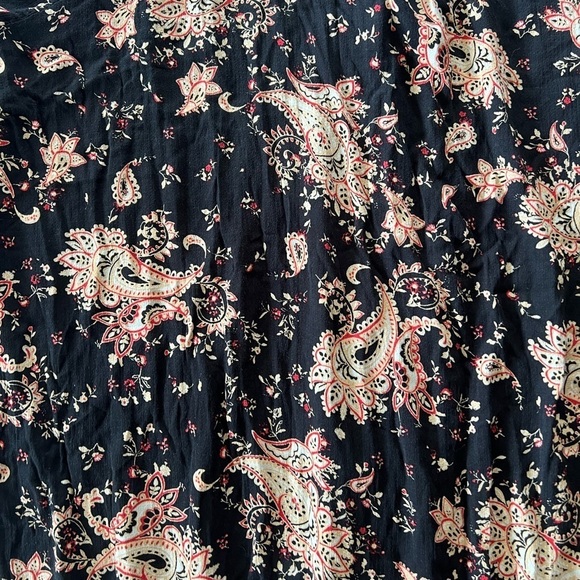 Rachel Zoe maxi skirt floral slit front medium stretch drawstring waist - Picture 5 of 9